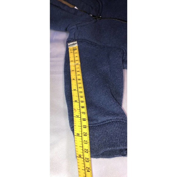 Carters Full Zip Soft Fleece Lined Blue Baby Hoodie Size 12 Months - Picture 6 of 8